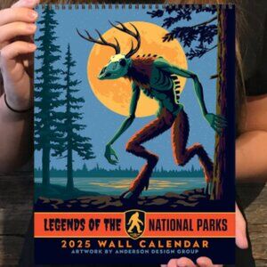 New Legends of the National Parks 2025 cryptid wall calendar Anderson Design